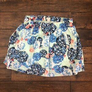 J.Crew Floral 100% Cotton Skirt